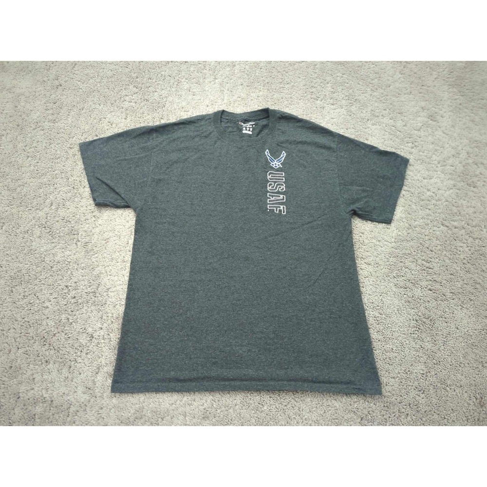 US Air Force T Shirt Mens Large Champion Gray Short Sleeve